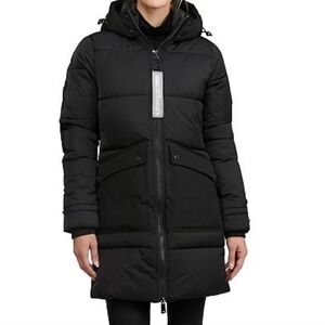 NWOT Kendall & Kylie Black Puffer Coat - Size Medium